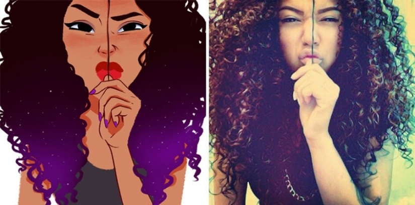 El artista convierte fotos de personas al azar en ilustraciones increíbles