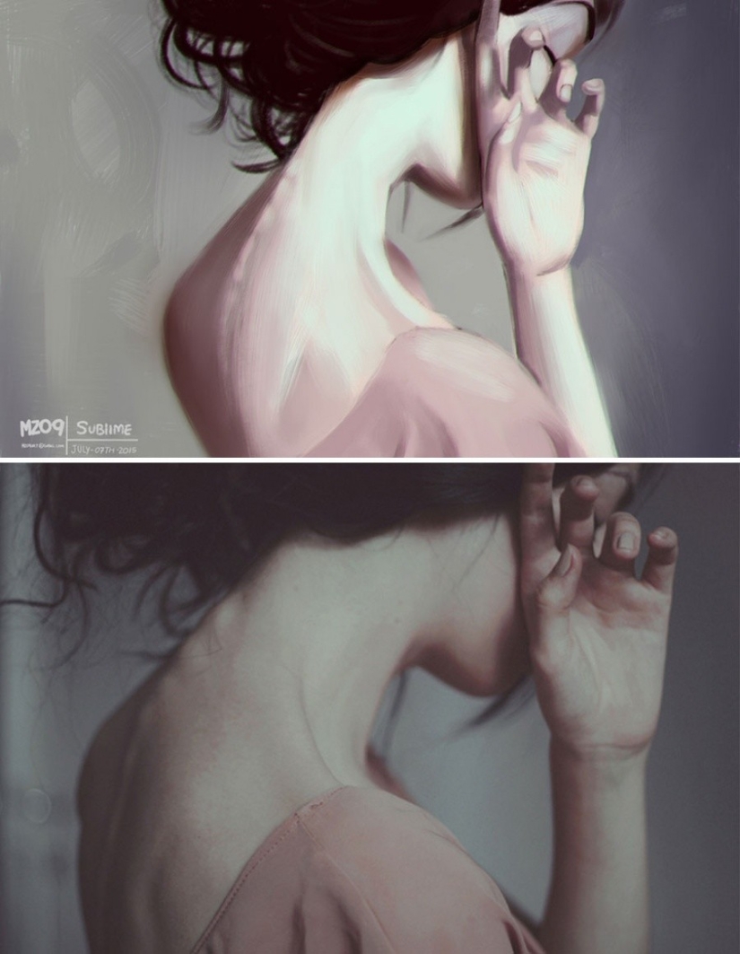 El artista convierte fotos de personas al azar en ilustraciones increíbles