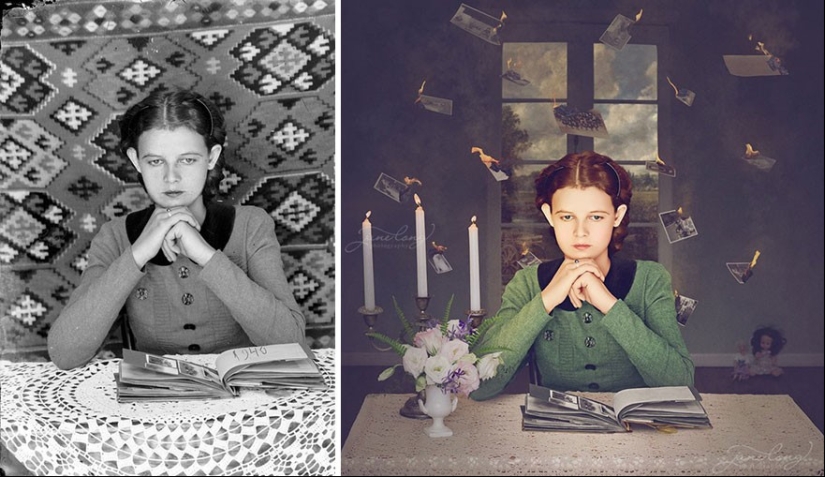 El artista convierte viejos discos de vinilo en obras de arte