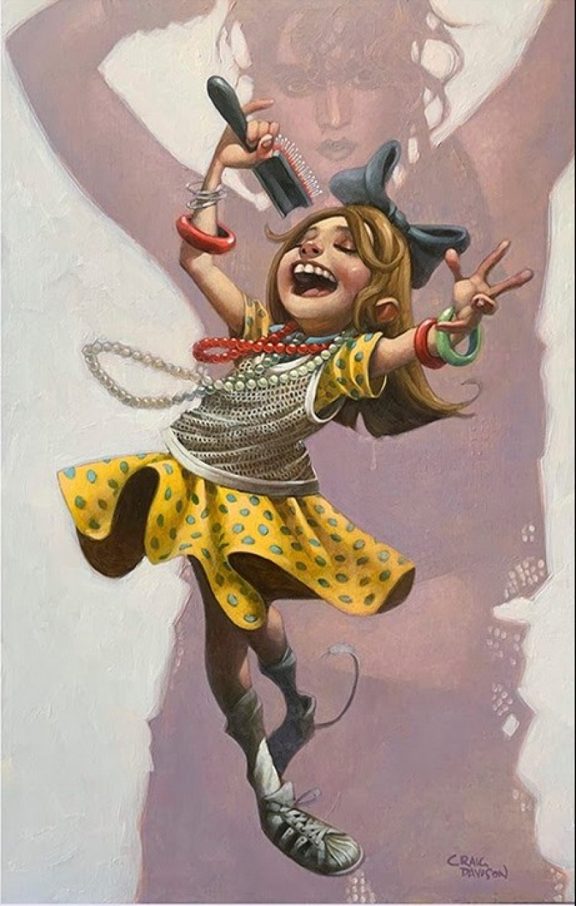 El artista Craig Davison y sus niños héroes