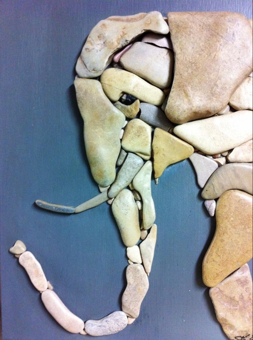 El artista hace pinturas increíblemente realistas a partir de piedras encontradas en la playa El artista hace pinturas increíblemente realistas a partir de piedras encontradas en la playa