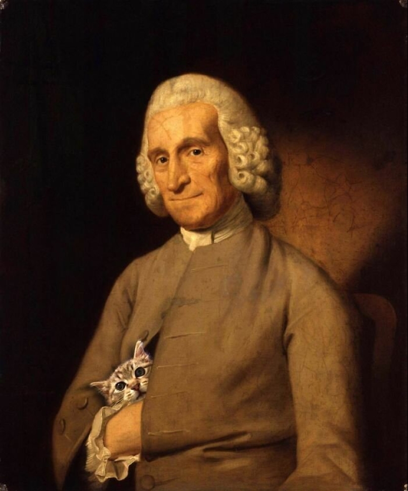 El artista hizo que las pinturas de los viejos maestros fueran aún mejores agregando gatos allí