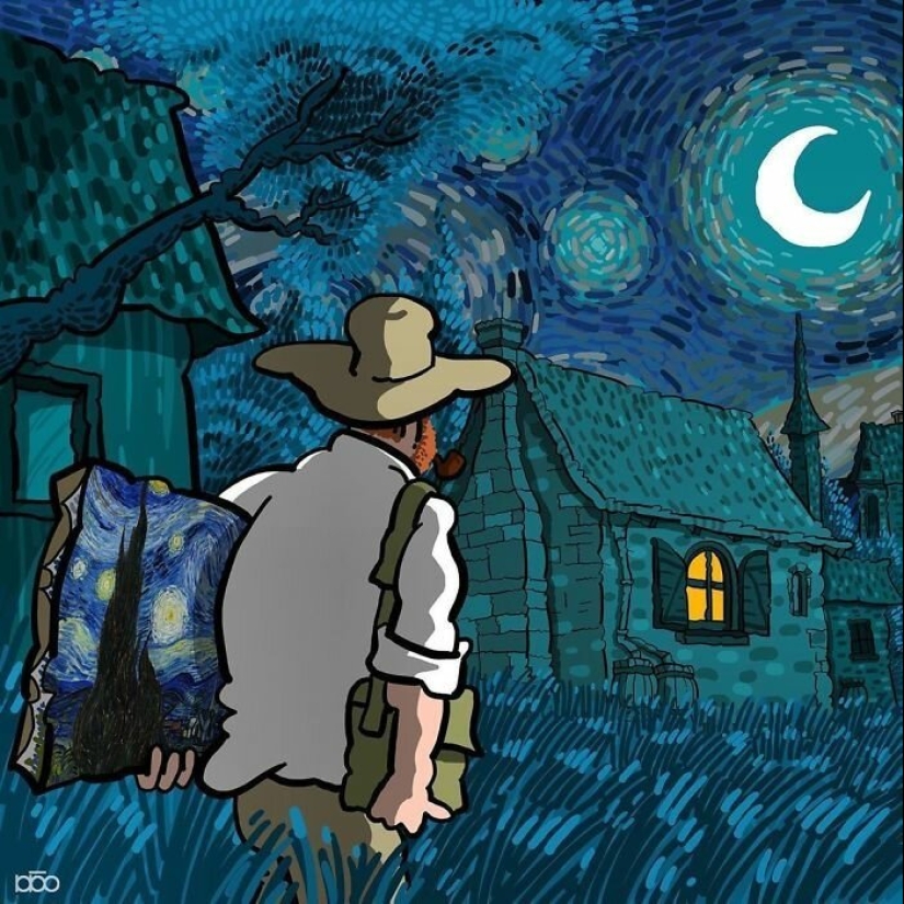 El artista pintó cómo ve la vida de Van Gogh