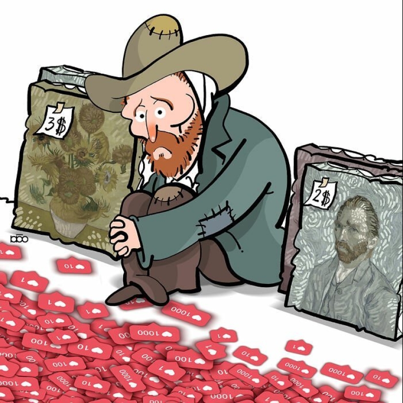 El artista pintó cómo ve la vida de Van Gogh