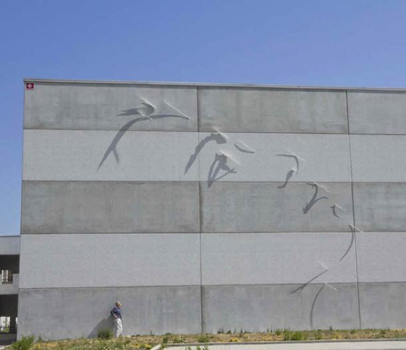 El artista que pinta con sombras