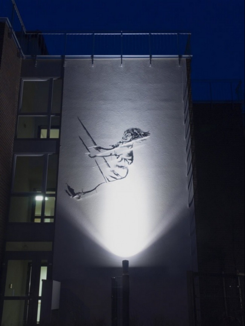 El artista que pinta con sombras