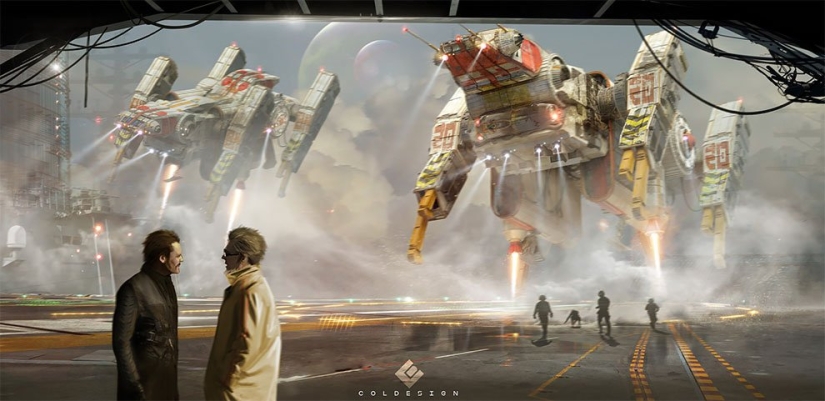 El futurismo en los gráficos digitales: ilustraciones fantásticas de los Británicos artista de concepto cantidad precio