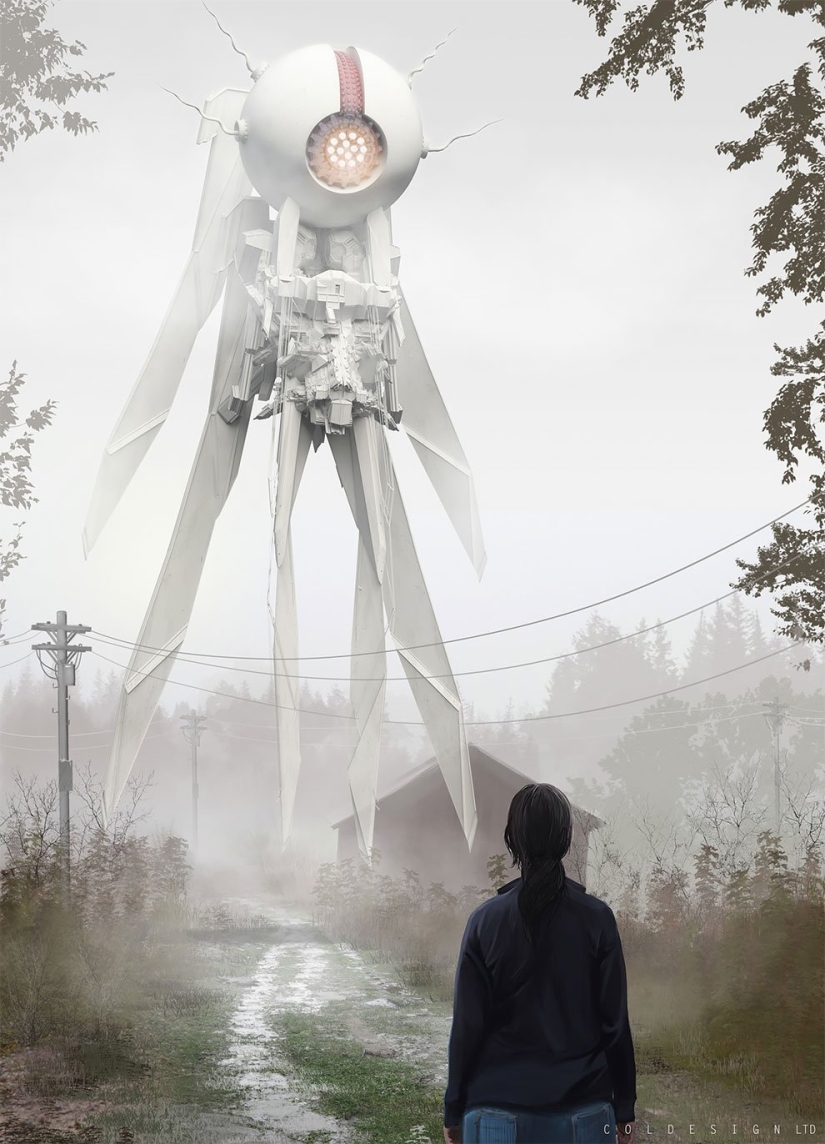 El futurismo en los gráficos digitales: ilustraciones fantásticas de los Británicos artista de concepto cantidad precio