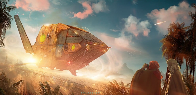 El futurismo en los gráficos digitales: ilustraciones fantásticas de los Británicos artista de concepto cantidad precio