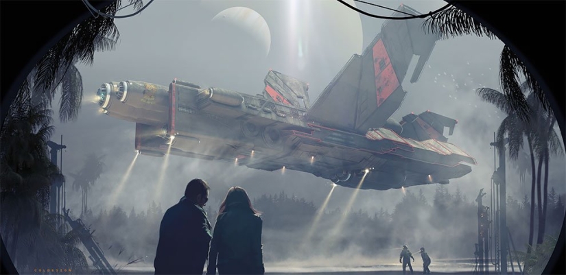 El futurismo en los gráficos digitales: ilustraciones fantásticas de los Británicos artista de concepto cantidad precio