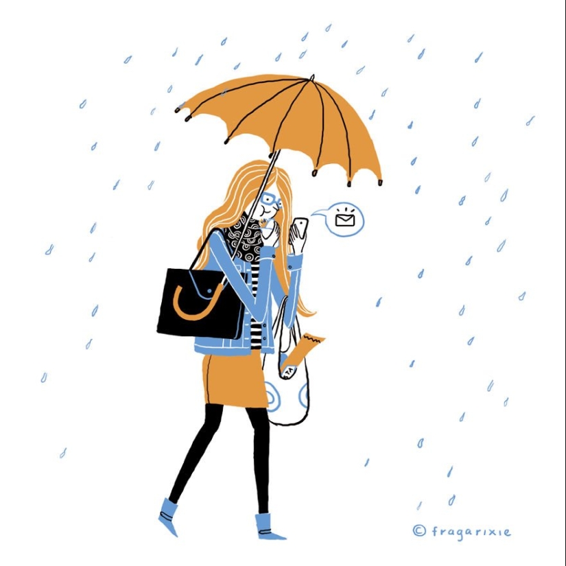 El mundo a través de la pantalla: 25 ilustraciones adorables obsesión gadgets