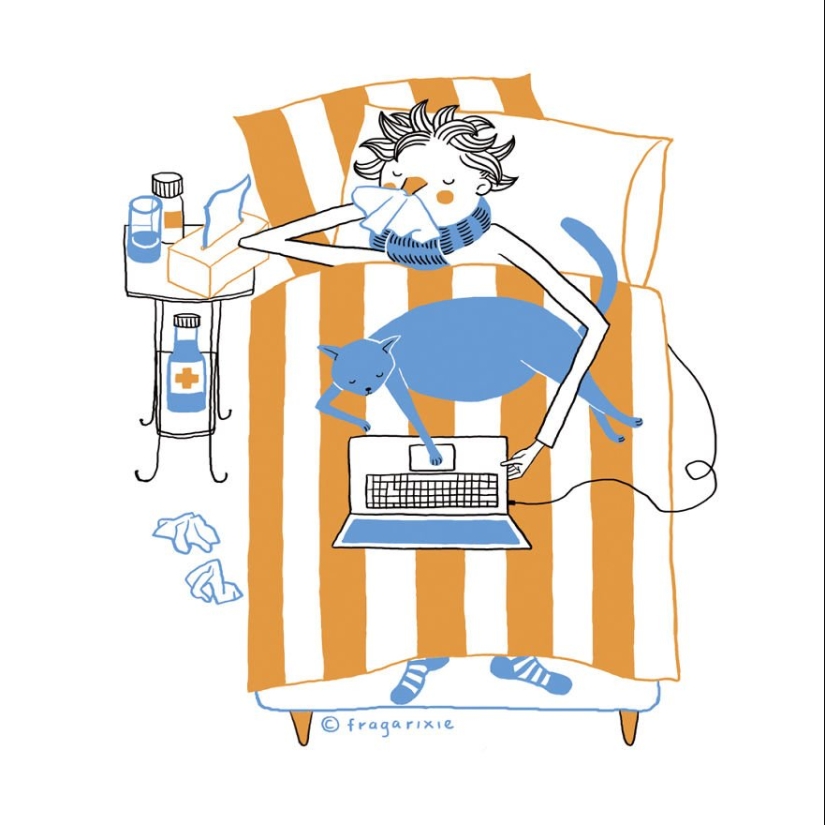 El mundo a través de la pantalla: 25 ilustraciones adorables obsesión gadgets