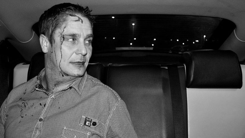 Él ve que el conductor del taxi?