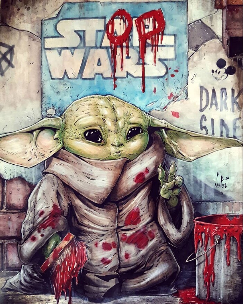 En el lado oscuro: Marcelo Ventura y sus dibujos de los personajes de la cultura pop en un oscuro estilo comic