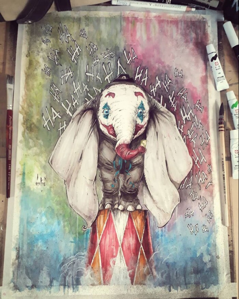 En el lado oscuro: Marcelo Ventura y sus dibujos de los personajes de la cultura pop en un oscuro estilo comic