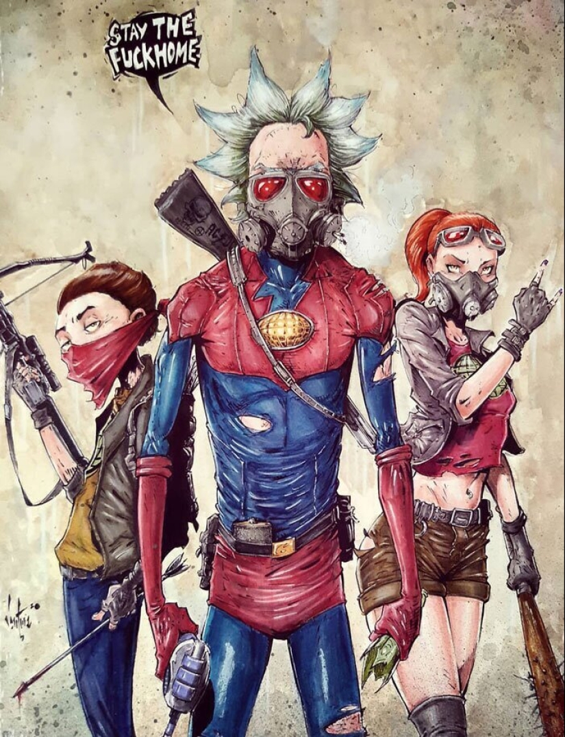 En el lado oscuro: Marcelo Ventura y sus dibujos de los personajes de la cultura pop en un oscuro estilo comic