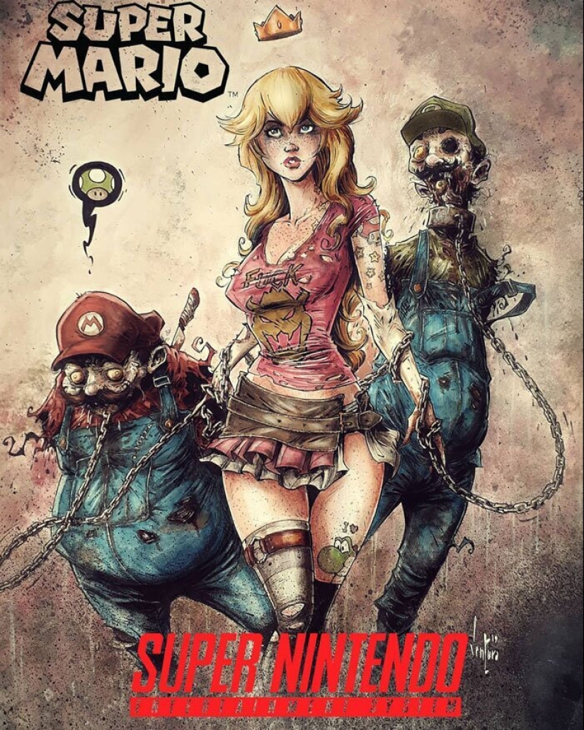 En el lado oscuro: Marcelo Ventura y sus dibujos de los personajes de la cultura pop en un oscuro estilo comic