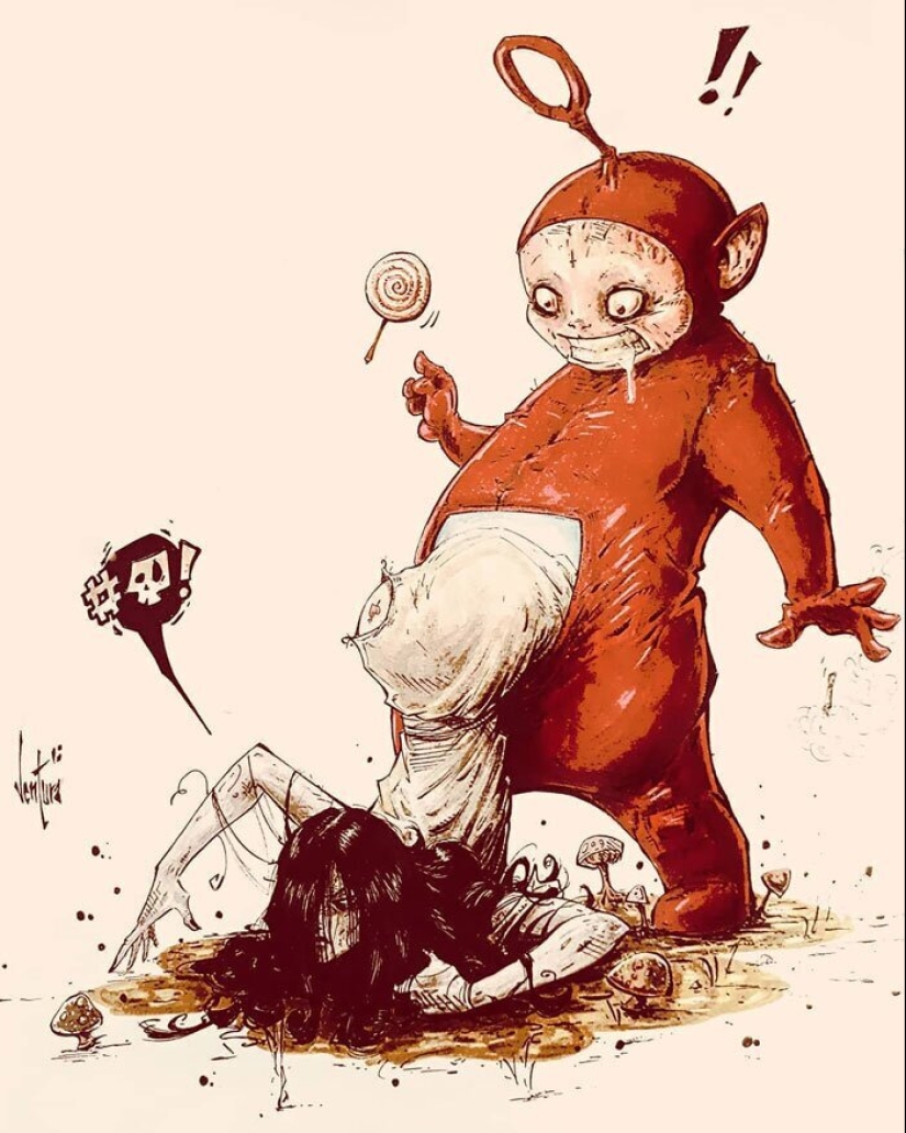 En el lado oscuro: Marcelo Ventura y sus dibujos de los personajes de la cultura pop en un oscuro estilo comic