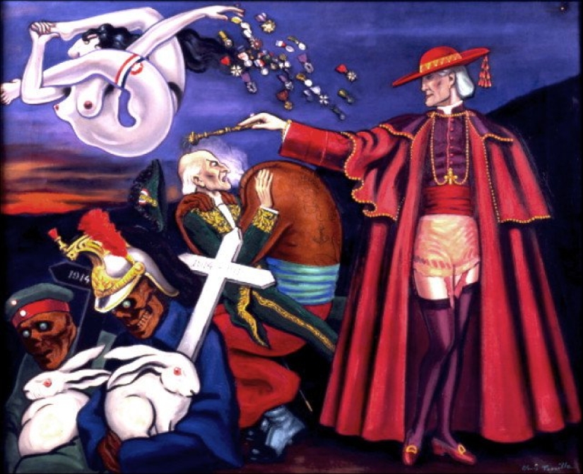 Eroticism of surrealism in the paintings of the French anarchist Clovis Troil