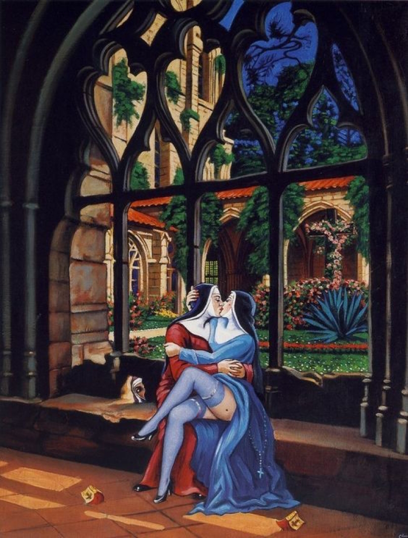 Eroticism of surrealism in the paintings of the French anarchist Clovis Troil