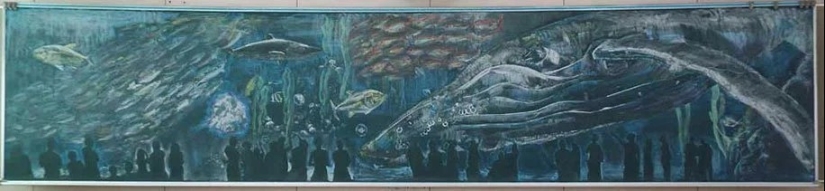 Escolares japoneses crean dibujos increíblemente hermosos en tableros escolares Escolares japoneses crean dibujos increíblemente hermosos en tableros escolares