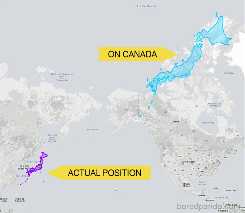 Estos mapas permiten ver el tamaño real de los países del mundo Estos mapas permiten ver el tamaño real de los países del mundo