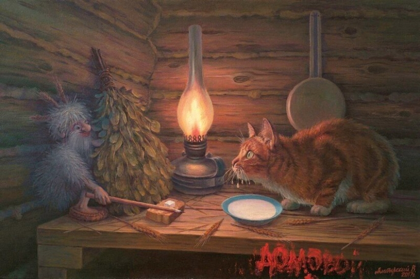 Everyday life of brownies in kind and funny pictures by Vyacheslav Alatyrsky