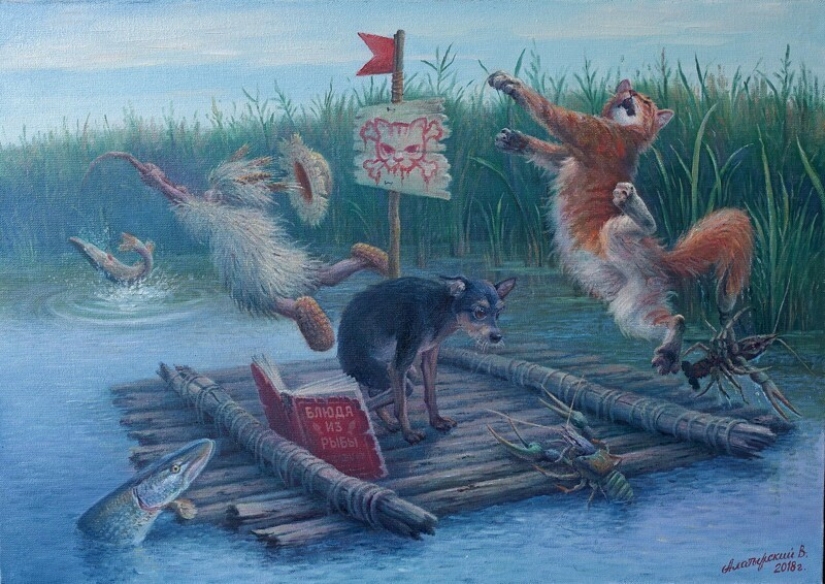 Everyday life of brownies in kind and funny pictures by Vyacheslav Alatyrsky