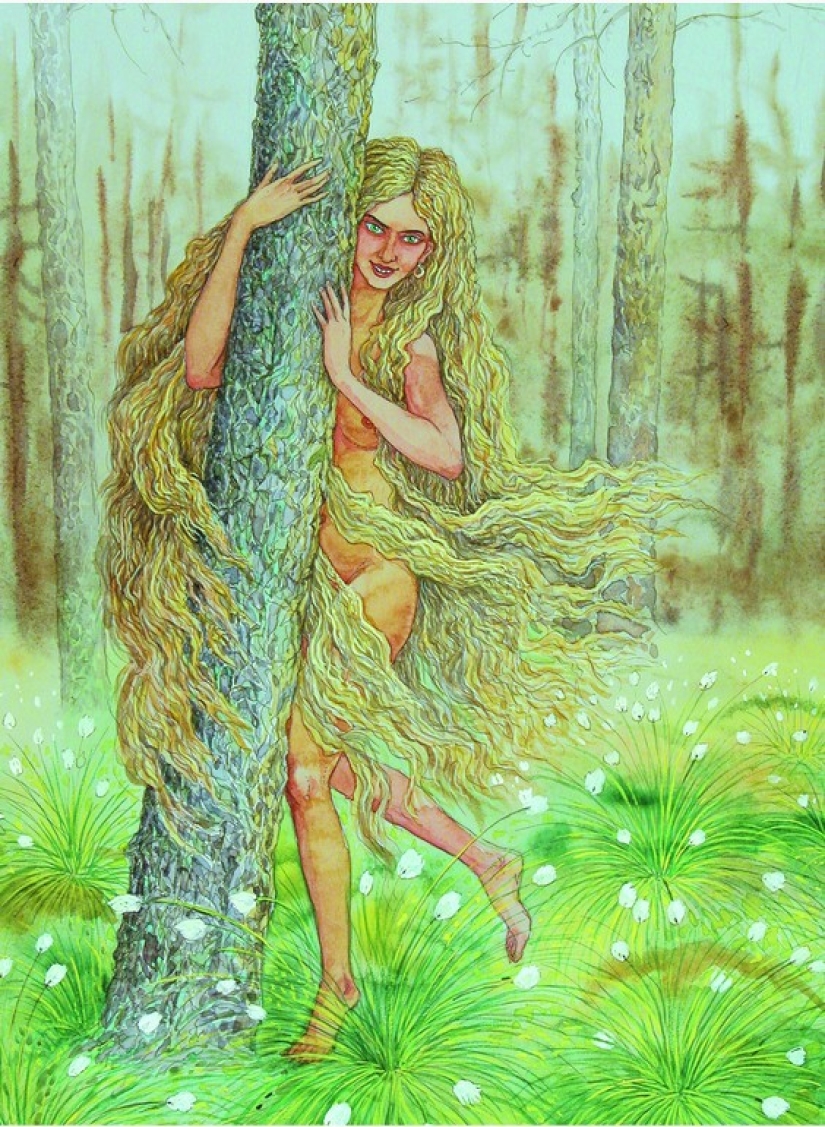 Evil and good Slavic evil spirits in the paintings of Valery Slauk