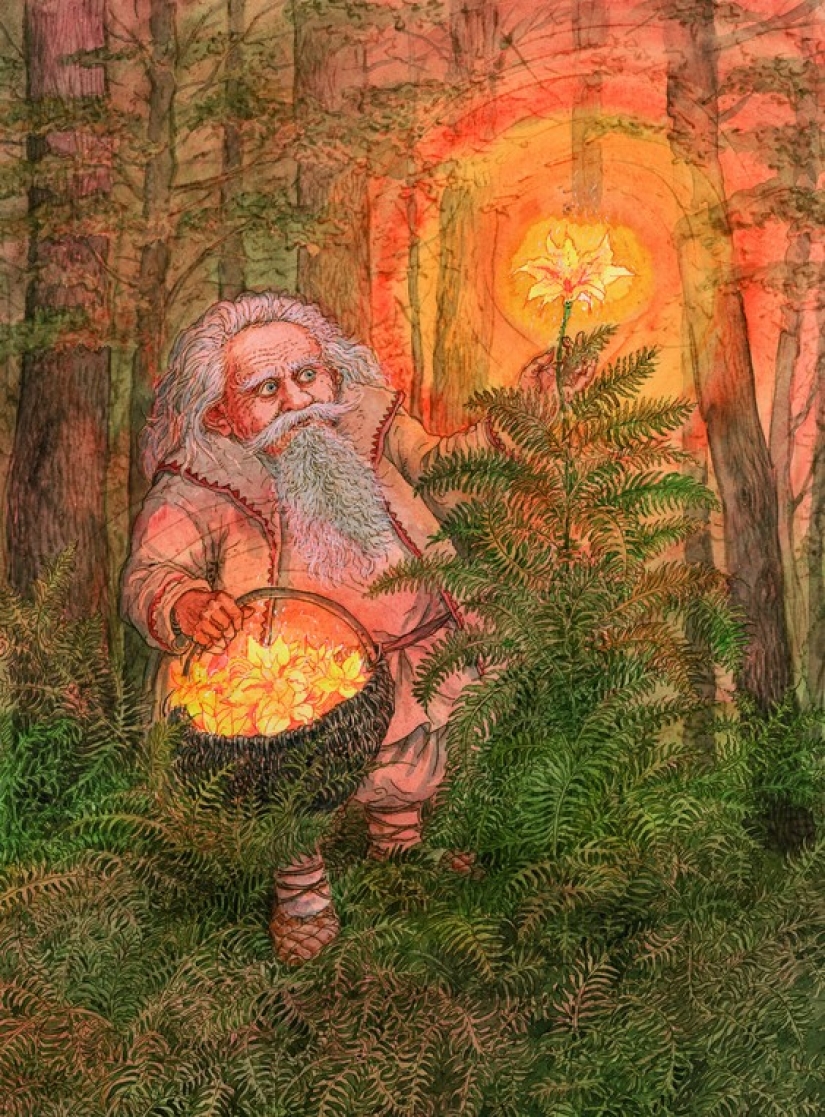 Evil and good Slavic evil spirits in the paintings of Valery Slauk