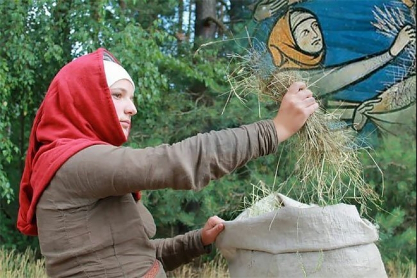 Extraño y divertido medieval reconstrucción dibujos