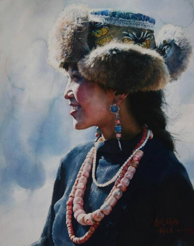 Fabulous Tibet in realistic watercolors by Liu Yunshen Fabulous Tibet in realistic watercolors by Liu Yunshen