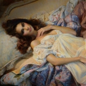 Female beauty and tenderness in the paintings of the artist Marina Marina