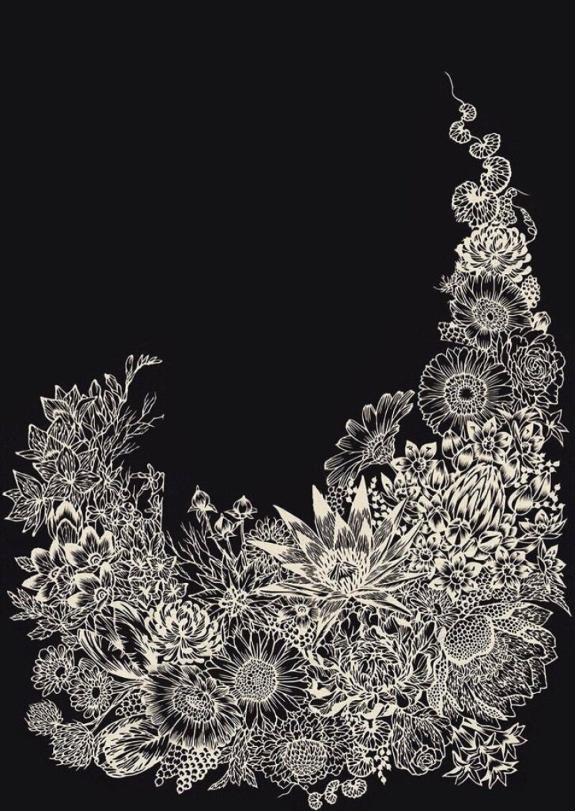 Filigree paper carving by Japanese artist Rika Fukuda
