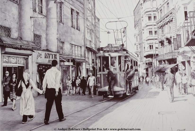 Fotorrealista de la pintura con un bolígrafo de Andrey Poletaev Fotorrealista de la pintura con un bolígrafo de Andrey Poletaev