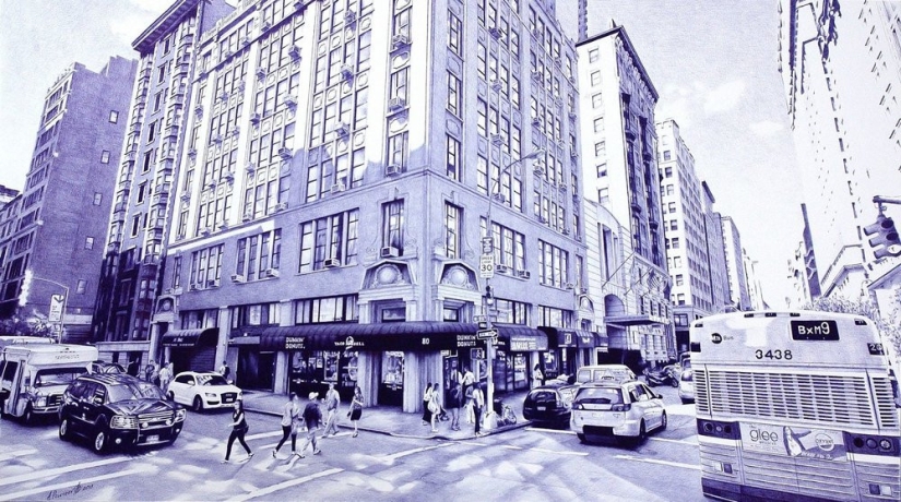 Fotorrealista de la pintura con un bolígrafo de Andrey Poletaev Fotorrealista de la pintura con un bolígrafo de Andrey Poletaev