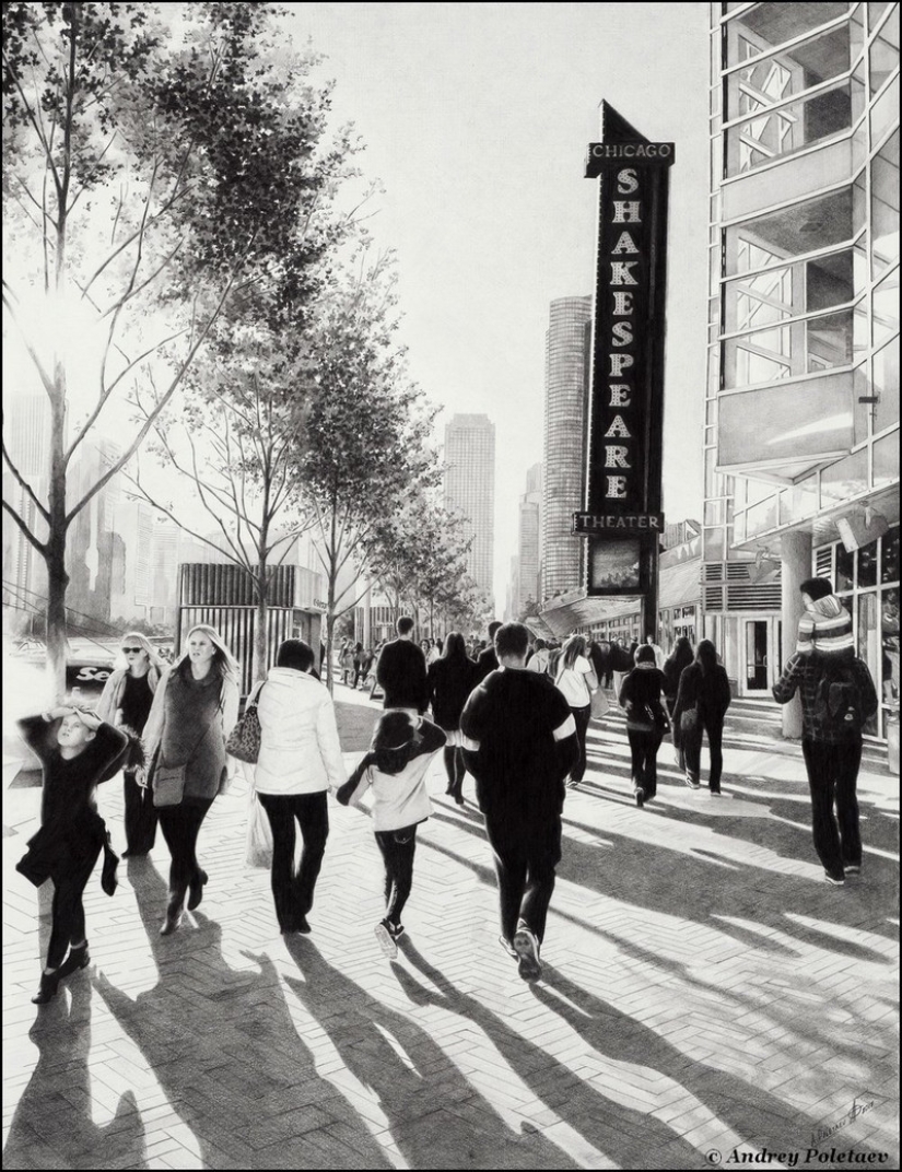 Fotorrealista de la pintura con un bolígrafo de Andrey Poletaev Fotorrealista de la pintura con un bolígrafo de Andrey Poletaev