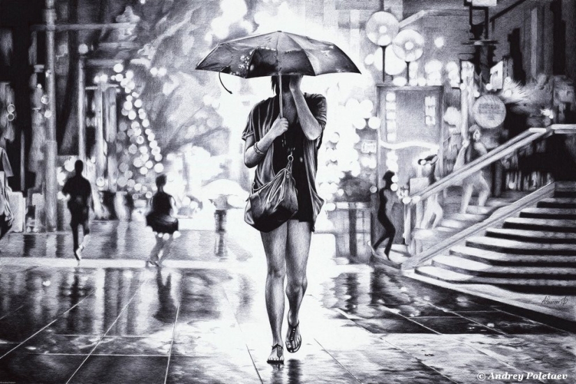 Fotorrealista de la pintura con un bolígrafo de Andrey Poletaev Fotorrealista de la pintura con un bolígrafo de Andrey Poletaev