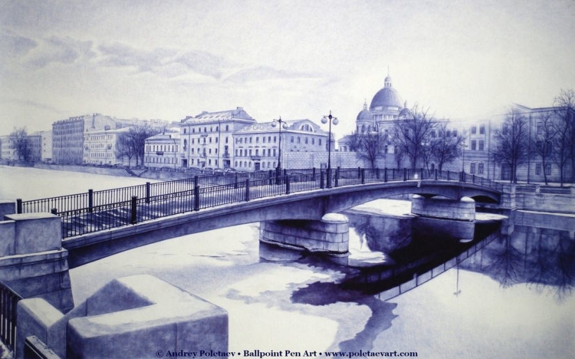 Fotorrealista de la pintura con un bolígrafo de Andrey Poletaev Fotorrealista de la pintura con un bolígrafo de Andrey Poletaev