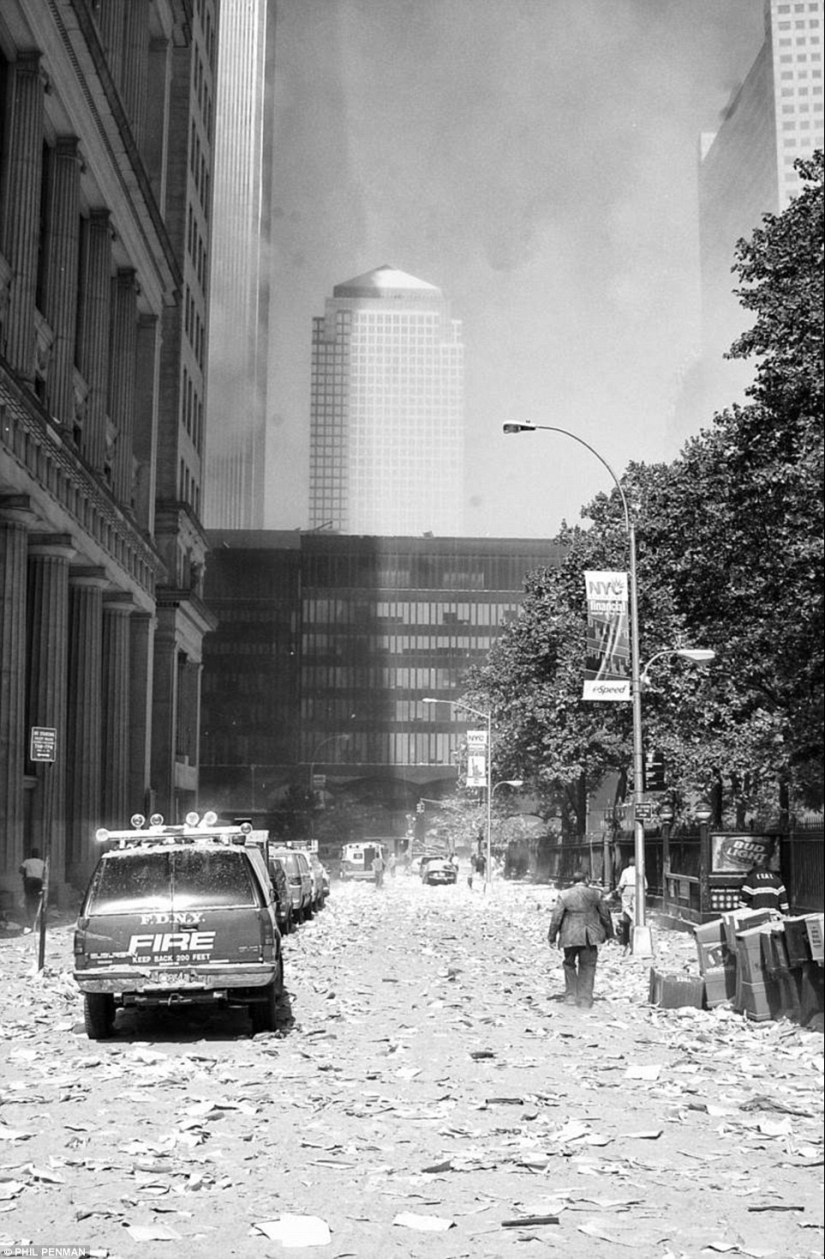 Fotos del británico Phil Penman, que estaba en la escena del ataque terrorista del 9/11 Fotos del británico Phil Penman, que estaba en la escena del ataque terrorista del 9/11