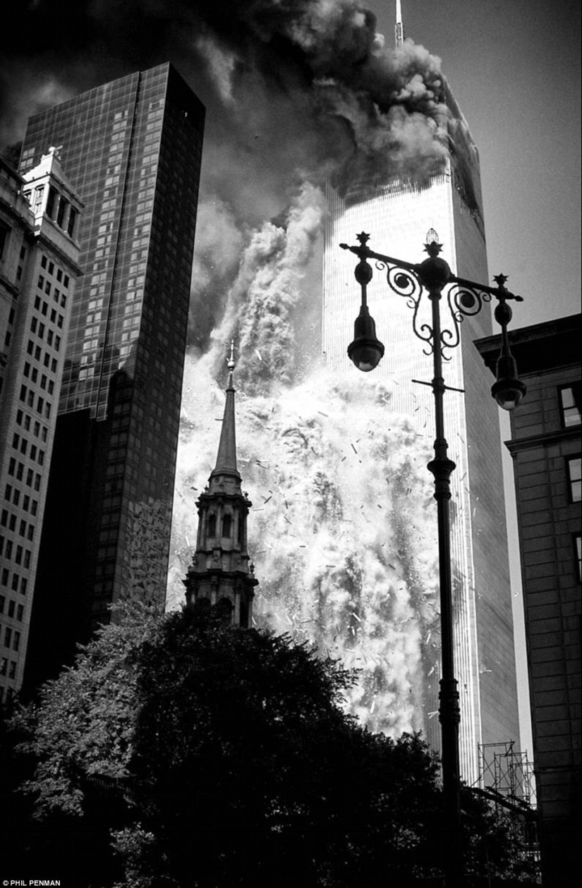 Fotos del británico Phil Penman, que estaba en la escena del ataque terrorista del 9/11 Fotos del británico Phil Penman, que estaba en la escena del ataque terrorista del 9/11