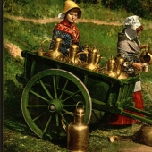 Fotos únicas pintadas a mano de la década de 1890