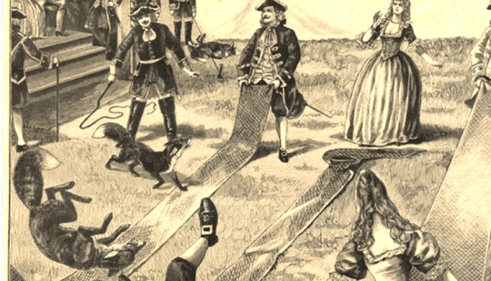 Fox throwing is a cruel German sport, fortunately completely forgotten