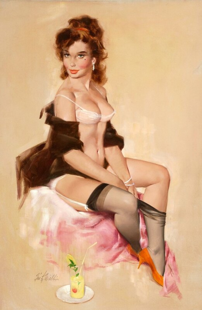 Fritz Willis and his pin-up, celebrating feminine charm