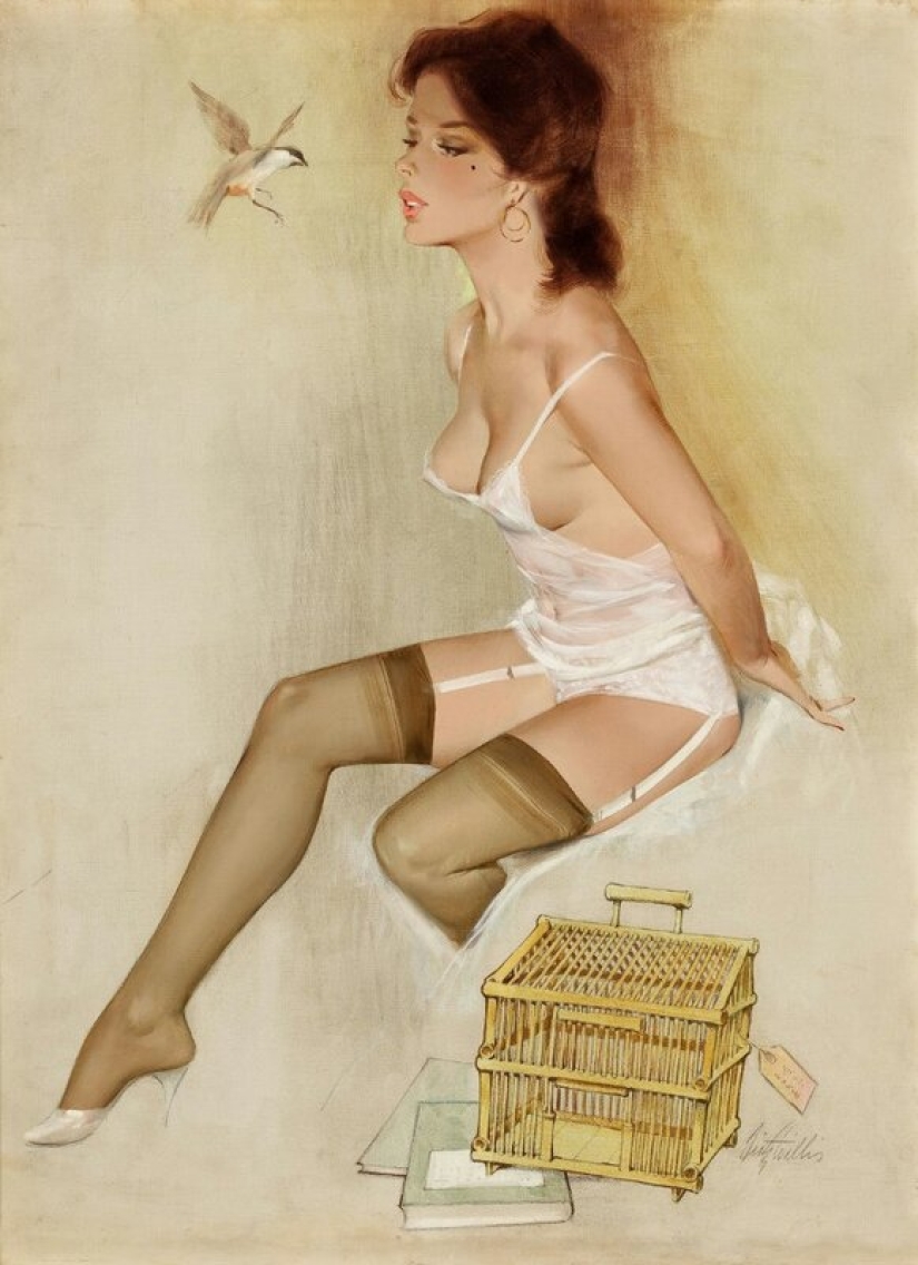 Fritz Willis and his pin-up, celebrating feminine charm