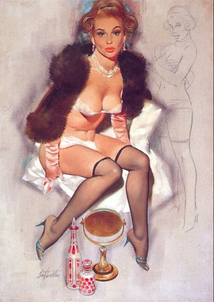 Fritz Willis and his pin-up, celebrating feminine charm