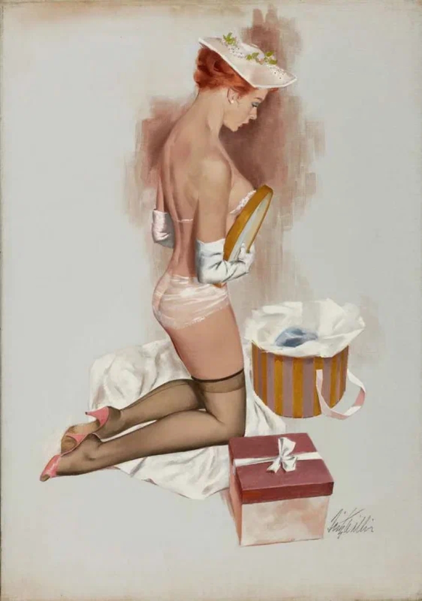 Fritz Willis and his pin-up, celebrating feminine charm