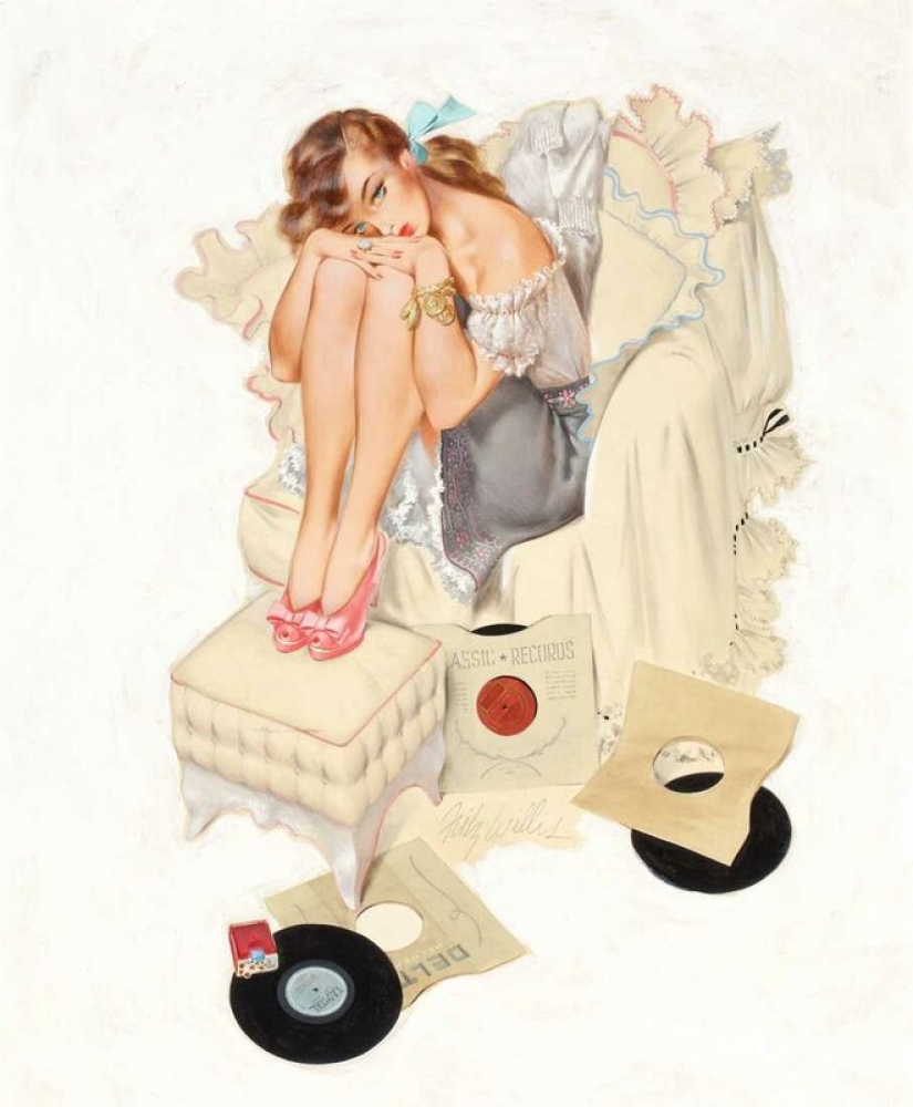 Fritz Willis and his pin-up, celebrating feminine charm