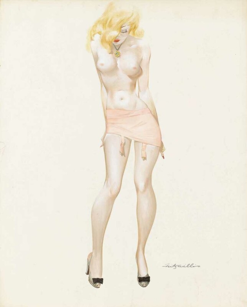 Fritz Willis and his pin-up, celebrating feminine charm