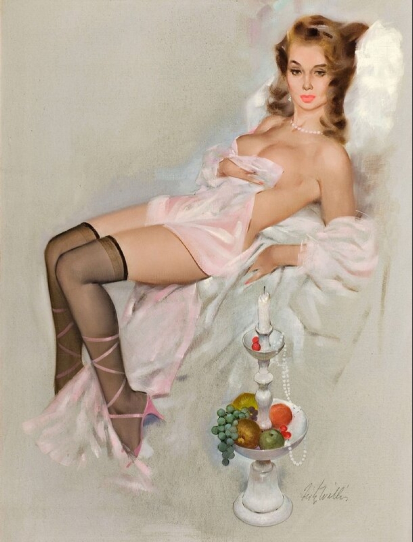 Fritz Willis and his pin-up, celebrating feminine charm